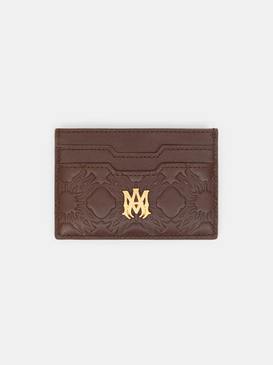 Ma Quad Leather Card Holder - Dark Brown | Amiri Sale