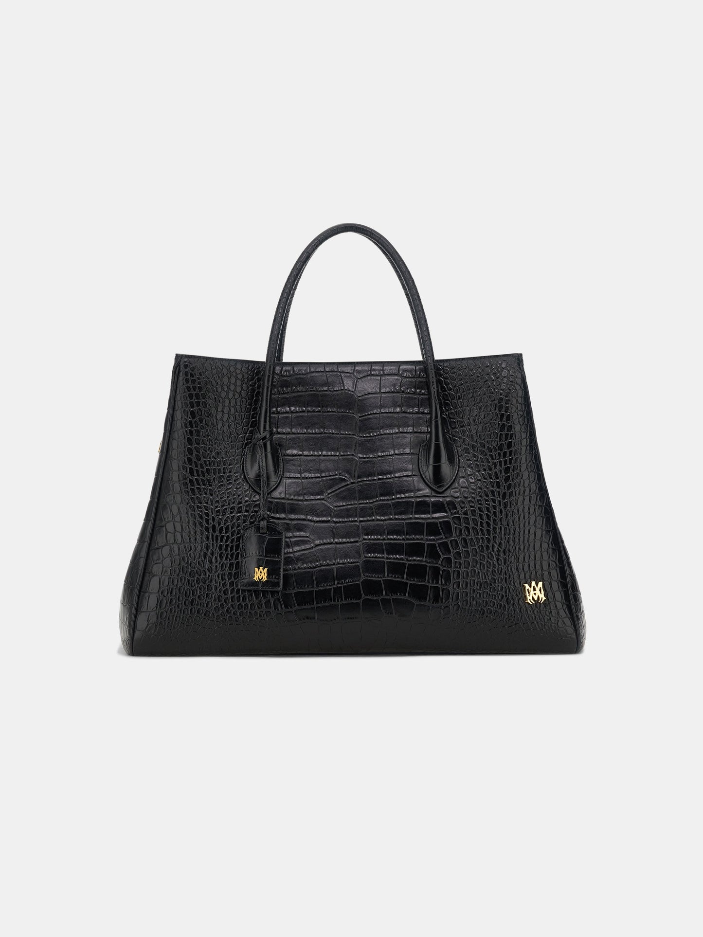 Embossed Croc Honey 50 Tote - Black | Amiri Online