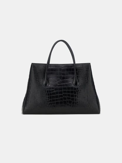 Embossed Croc Honey 50 Tote - Black | Amiri Online