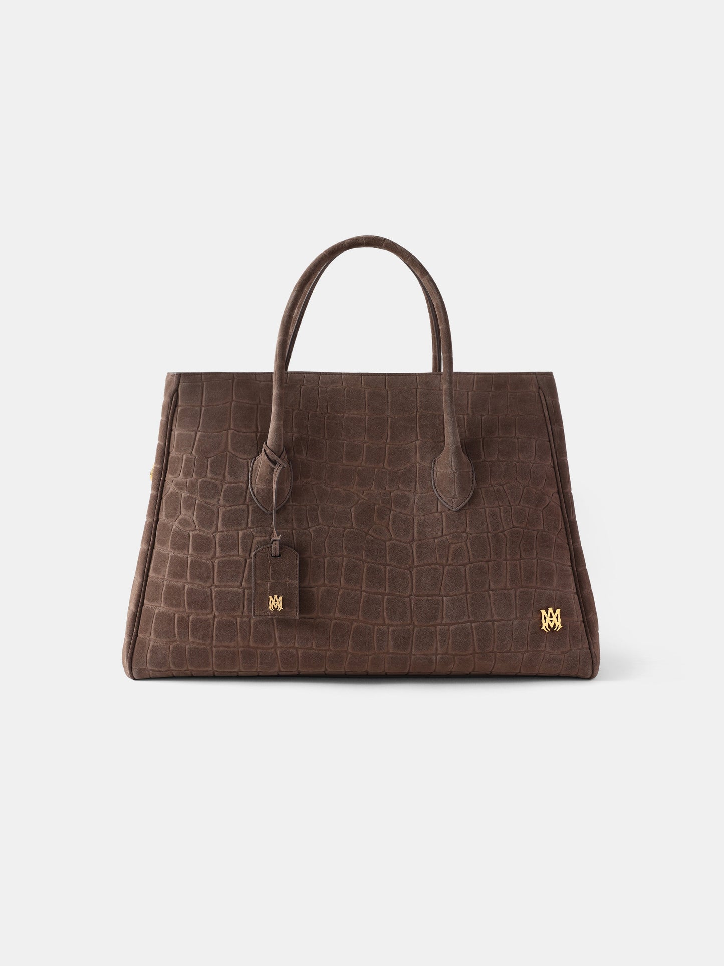Suede Croc Honey 50 Tote - Dark Brown | Amiri Value