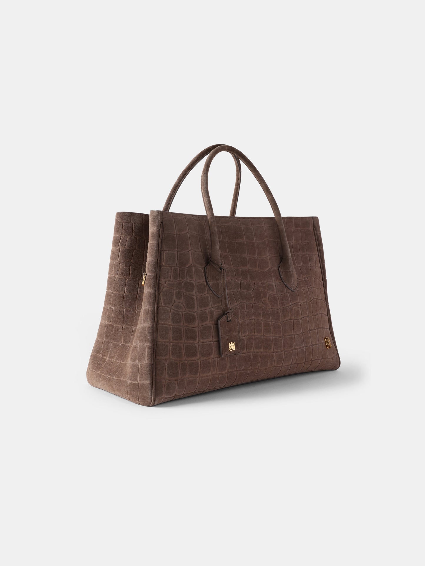 Suede Croc Honey 50 Tote - Dark Brown | Amiri Value