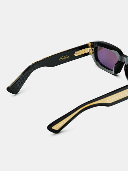 Fairfax Exposed External Sunglasses - Black Gold | Amiri Featured