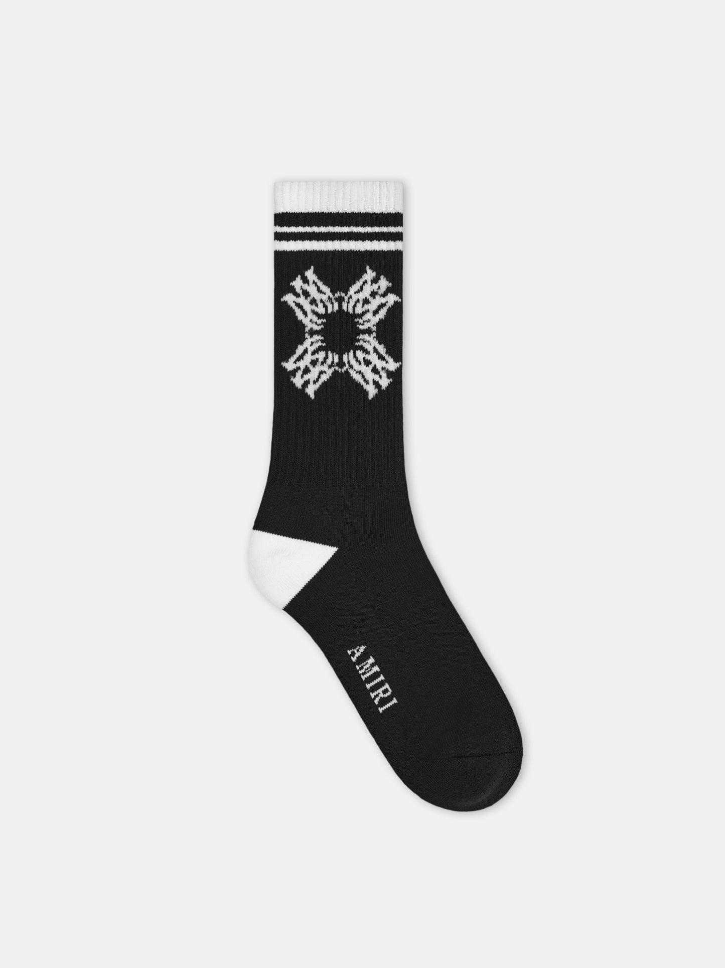 Ma Quad Sock - Black White | Amiri Online