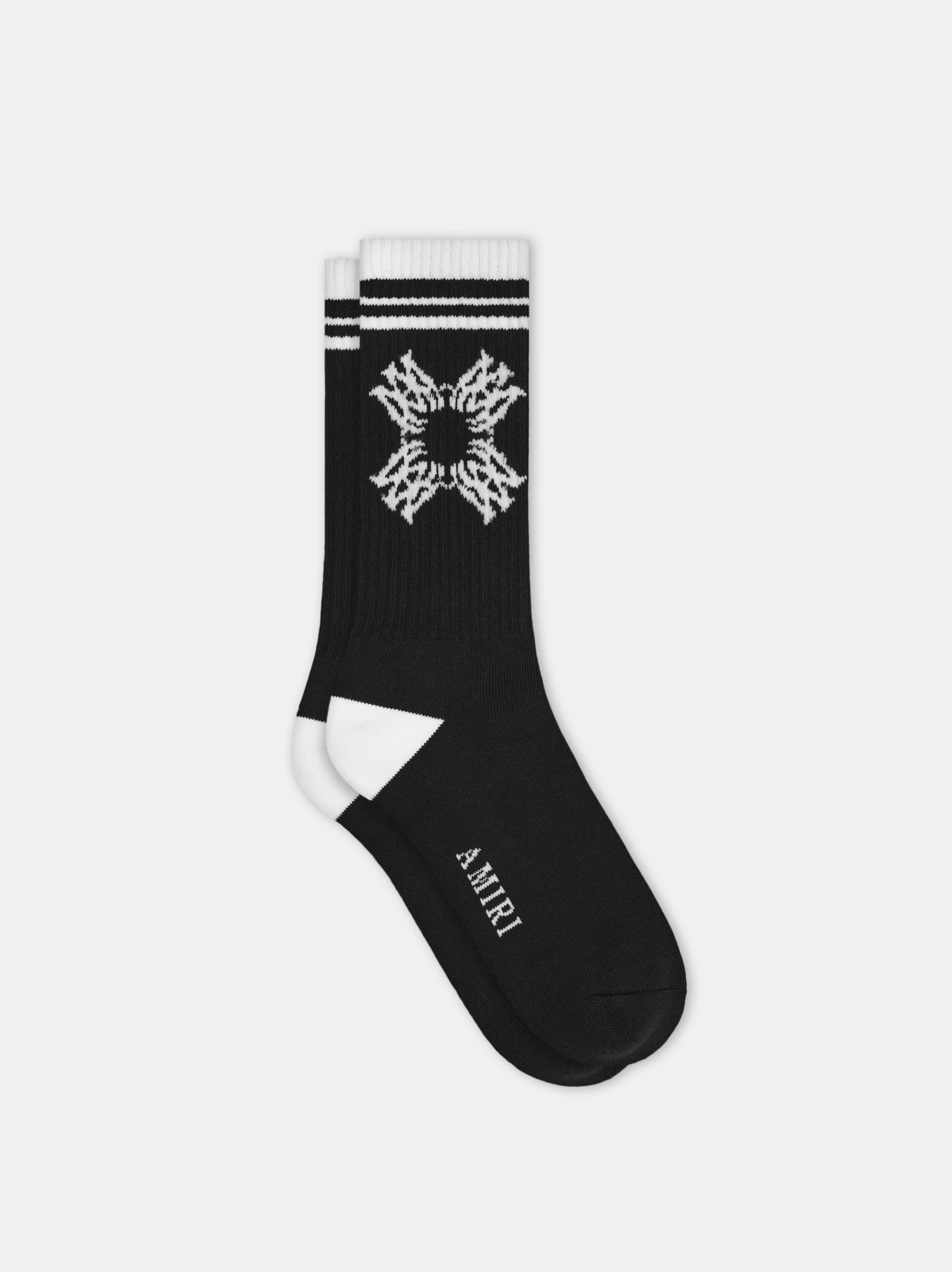 Ma Quad Sock - Black White | Amiri Online