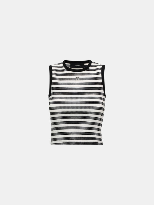 Ma Striped Sleevless Top - White | Amiri Affordable