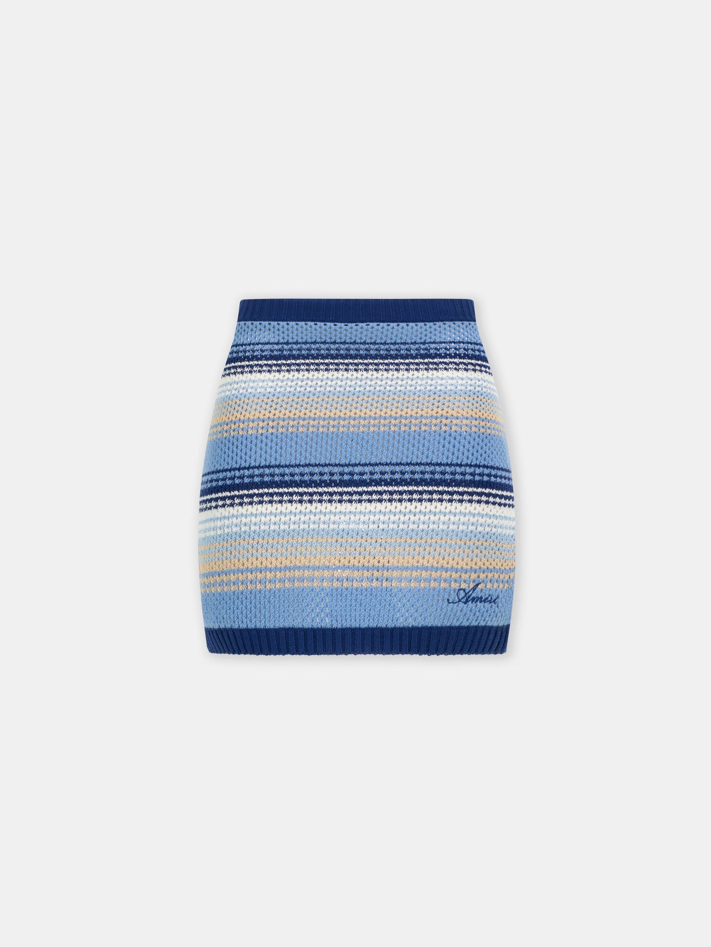 Script Stripe Knit Mini Skirt - Blue | Amiri Featured