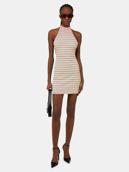Ma Striped Halter Mini Dress - Multi | Amiri Budget Friendly