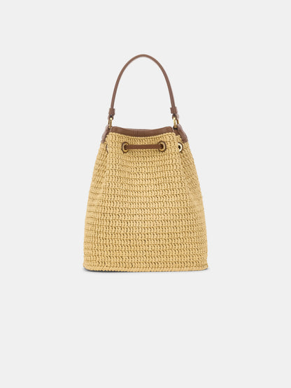 Raffia Micro Ma Bucket Bag - Natural | Amiri Sale