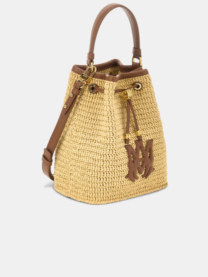 Raffia Micro Ma Bucket Bag - Natural | Amiri Sale