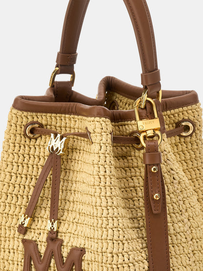 Raffia Micro Ma Bucket Bag - Natural | Amiri Sale