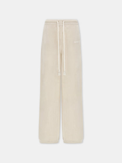 Amiri Crochet Mesh Pant - -Alabaster | Amiri Featured
