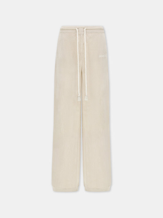 Amiri Crochet Mesh Pant - -Alabaster | Amiri Featured