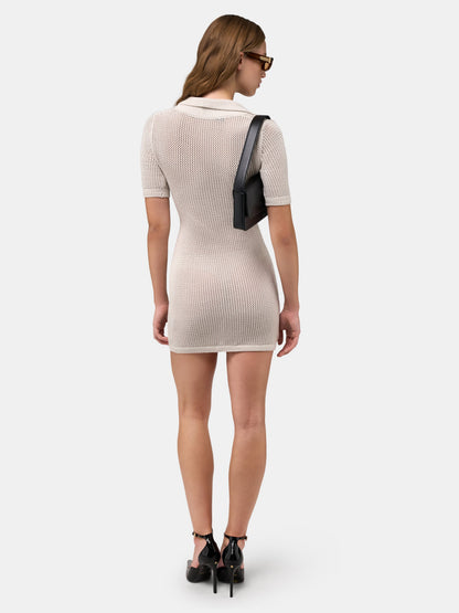 Amiri Crochet Mini Dress - Alabaster | Amiri Best Seller