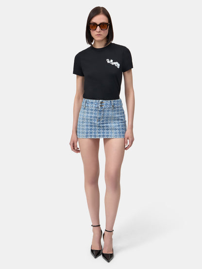 Ma Quad Jacquard Mini Skirt - Stone Indigo | Amiri Popular Choice