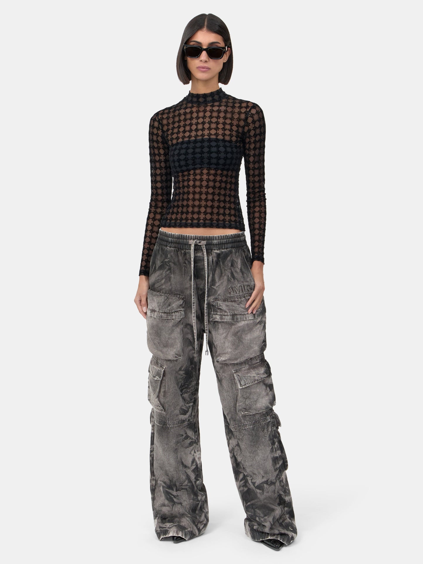 Ma Quad Flocked Top - Black | Amiri Value