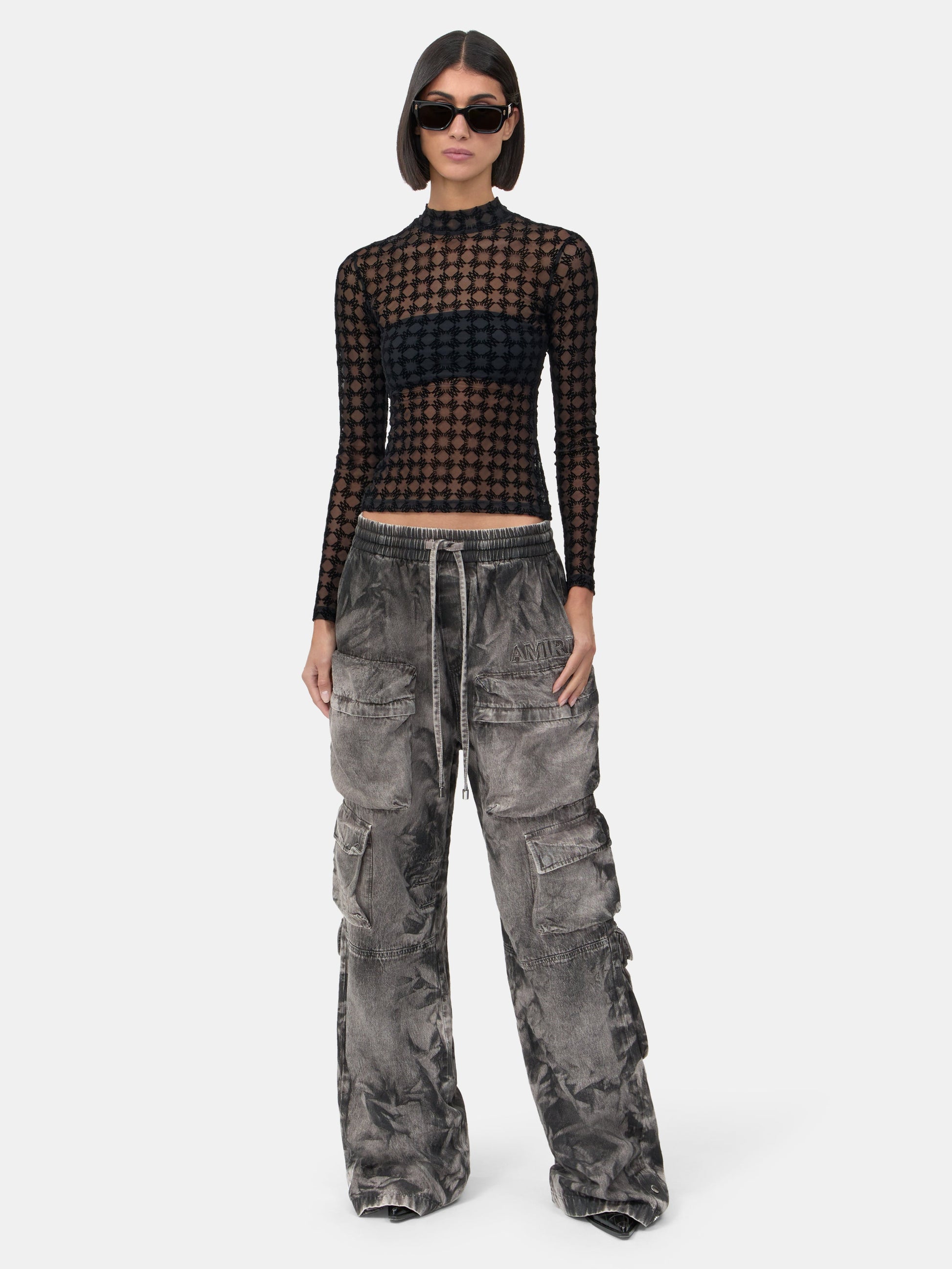 Ma Quad Flocked Top - Black | Amiri Value