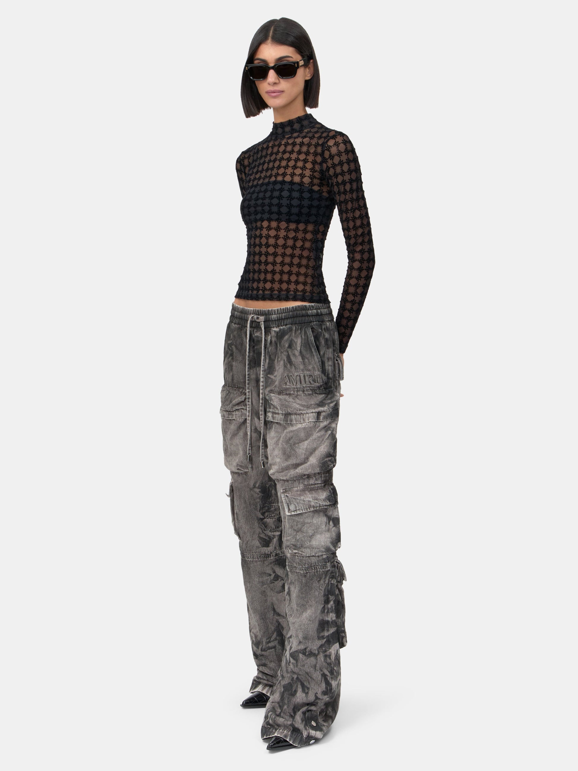 Ma Quad Flocked Top - Black | Amiri Value