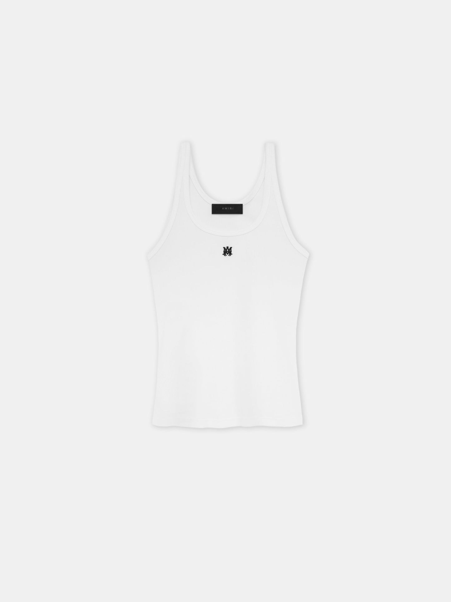 Ma Embroidered Ribbed Tank - White | Amiri Budget Friendly