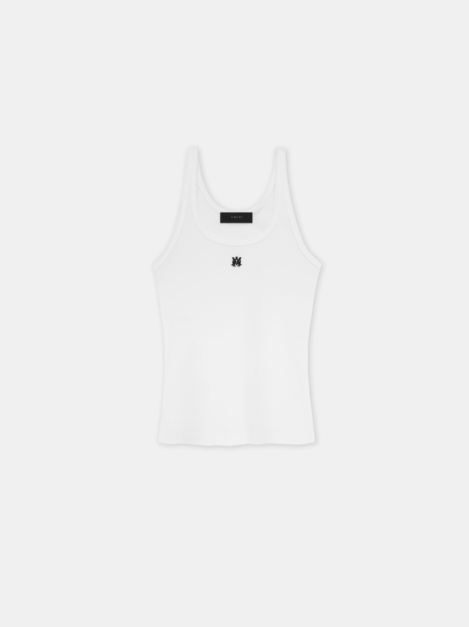 Ma Embroidered Ribbed Tank - White | Amiri Budget Friendly