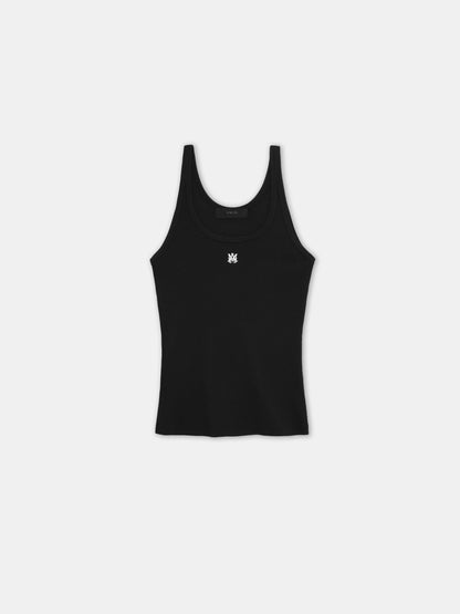 Ma Embroidered Ribbed Tank - Black | Amiri Great Deal