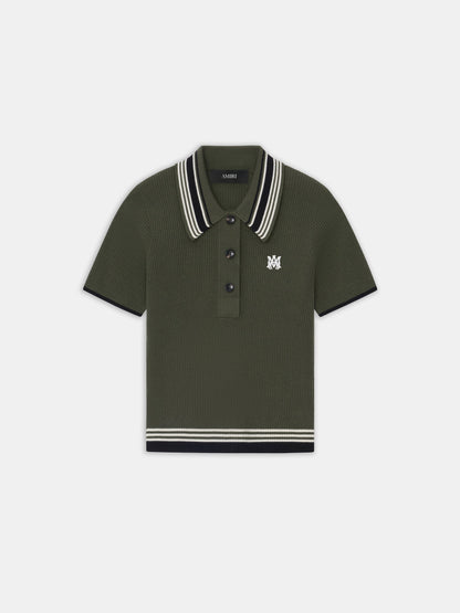 Ma Stripe Polo - Dark Sage | Amiri Popular Choice