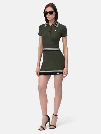 Ma Stripe Polo - Dark Sage | Amiri Popular Choice