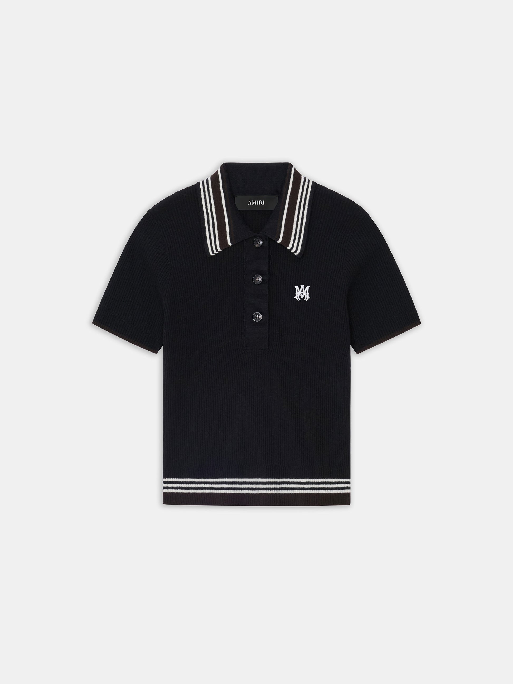 Ma Stripe Polo - Black | Amiri Best Seller