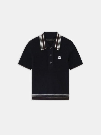 Ma Stripe Polo - Black | Amiri Best Seller