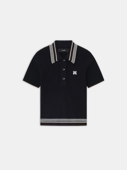 Ma Stripe Polo - Black | Amiri Best Seller