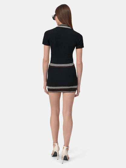 Ma Stripe Polo - Black | Amiri Best Seller
