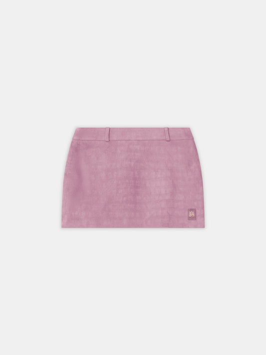 Croc Suede Mini Skirt - Dusk | Amiri Value