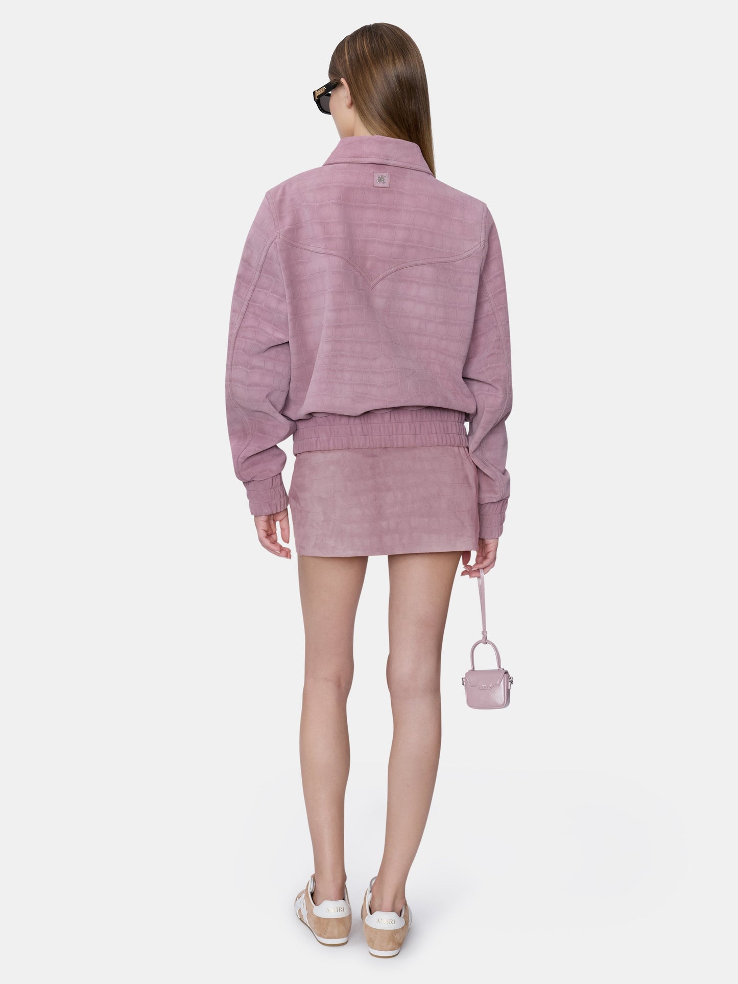 Croc Suede Mini Skirt - Dusk | Amiri Value