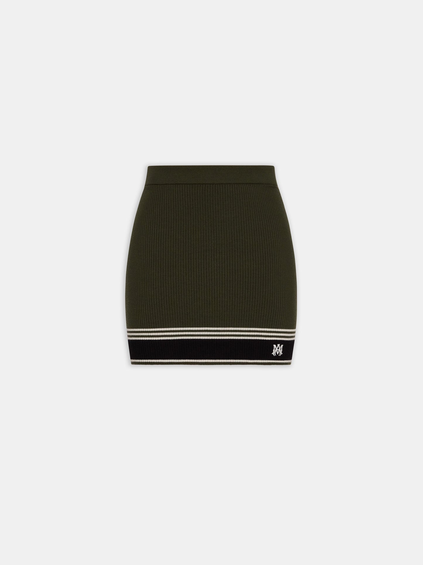 Ma Stripe Mini Skirt - Dark Sage | Amiri Affordable