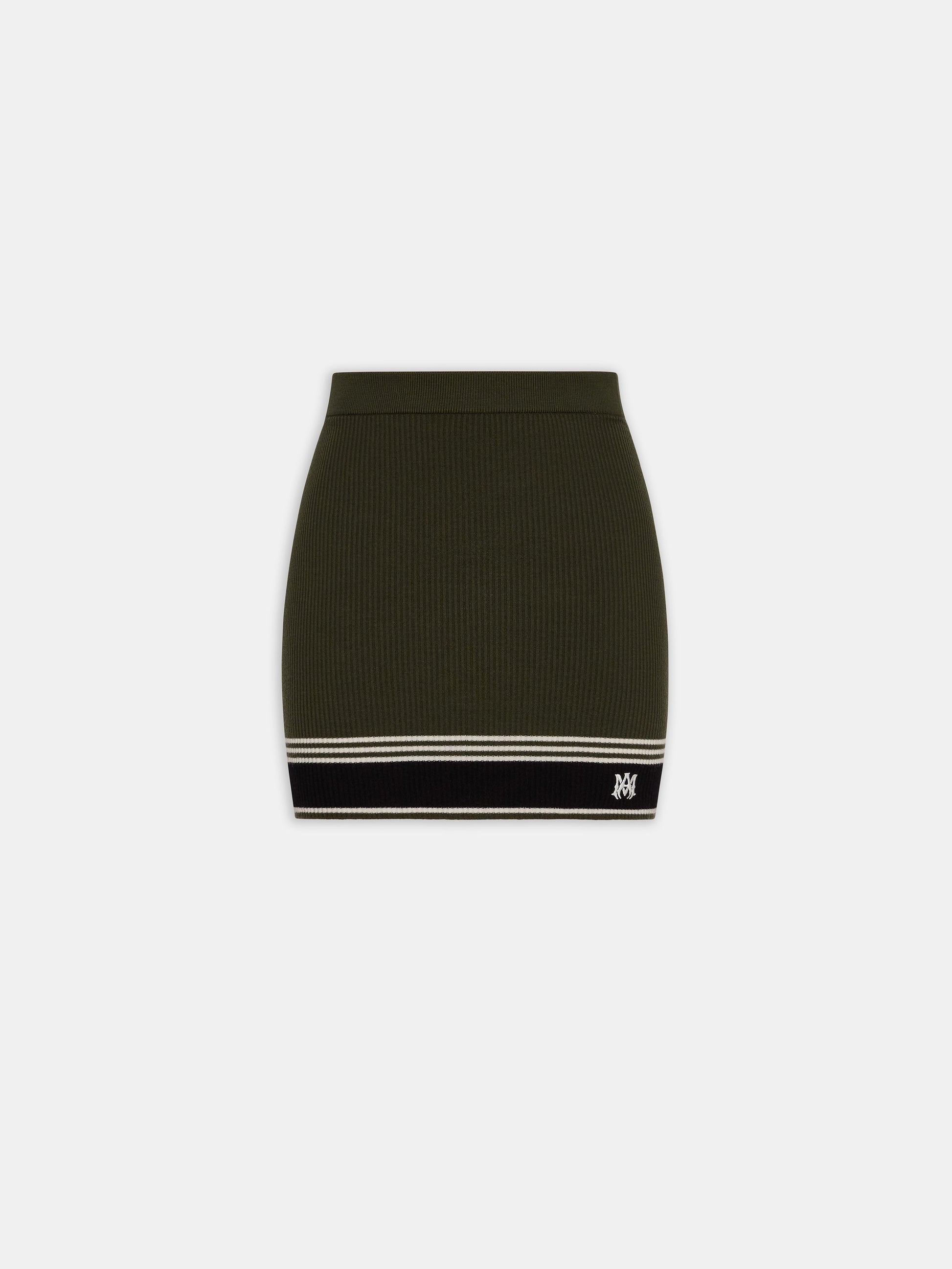 Ma Stripe Mini Skirt - Dark Sage | Amiri Affordable