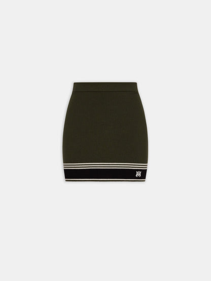 Ma Stripe Mini Skirt - Dark Sage | Amiri Affordable