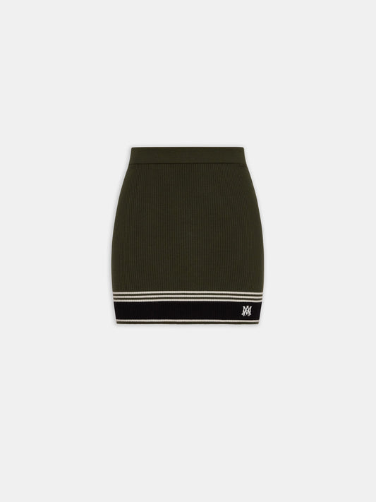 Ma Stripe Mini Skirt - Dark Sage | Amiri Affordable