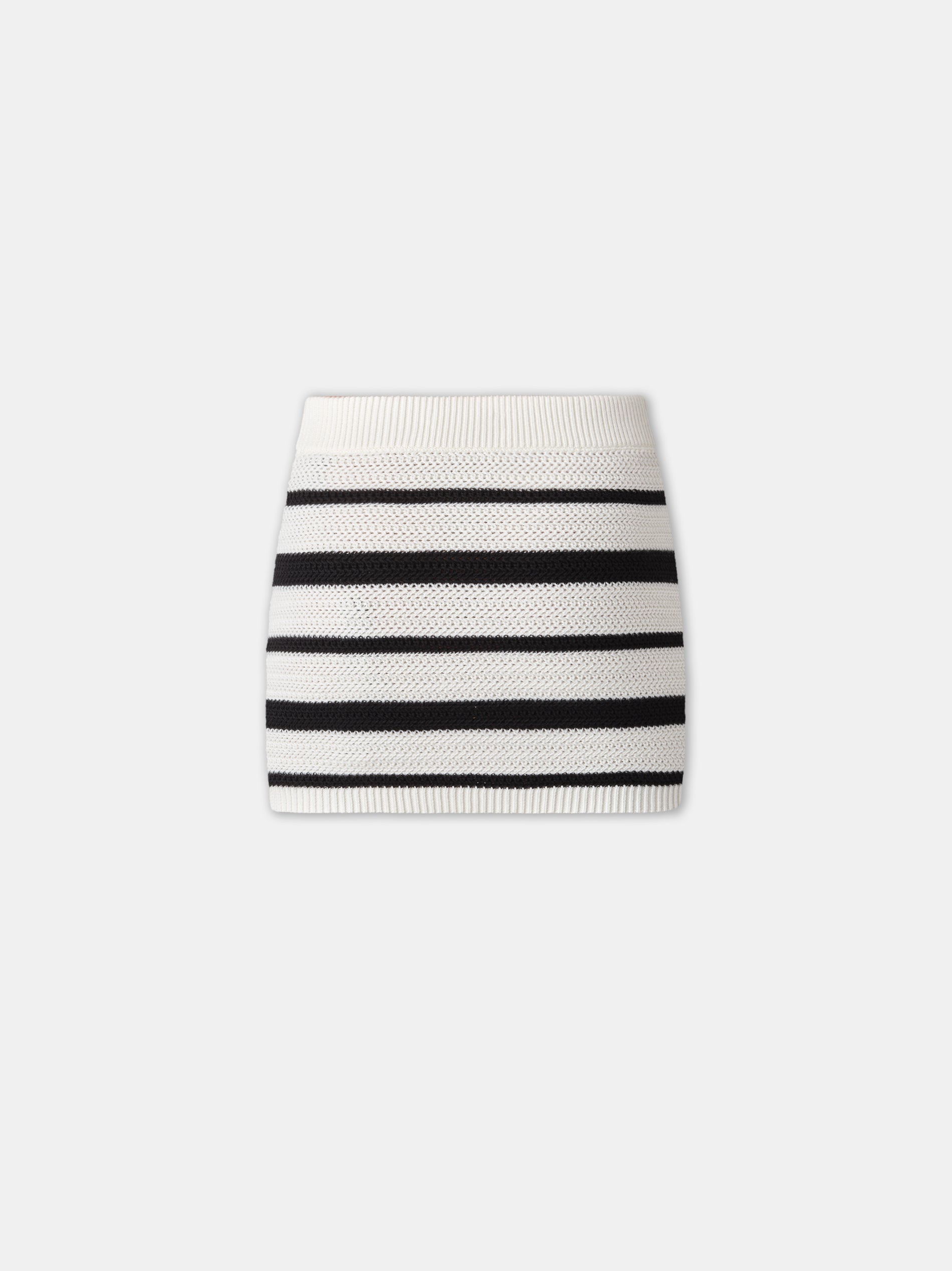 Ma Striped Mini Skirt - Black Alabaster | Amiri Great Deal