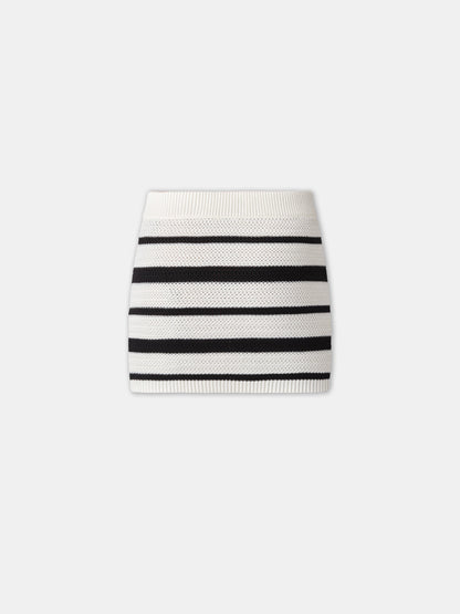 Ma Striped Mini Skirt - Black Alabaster | Amiri Great Deal