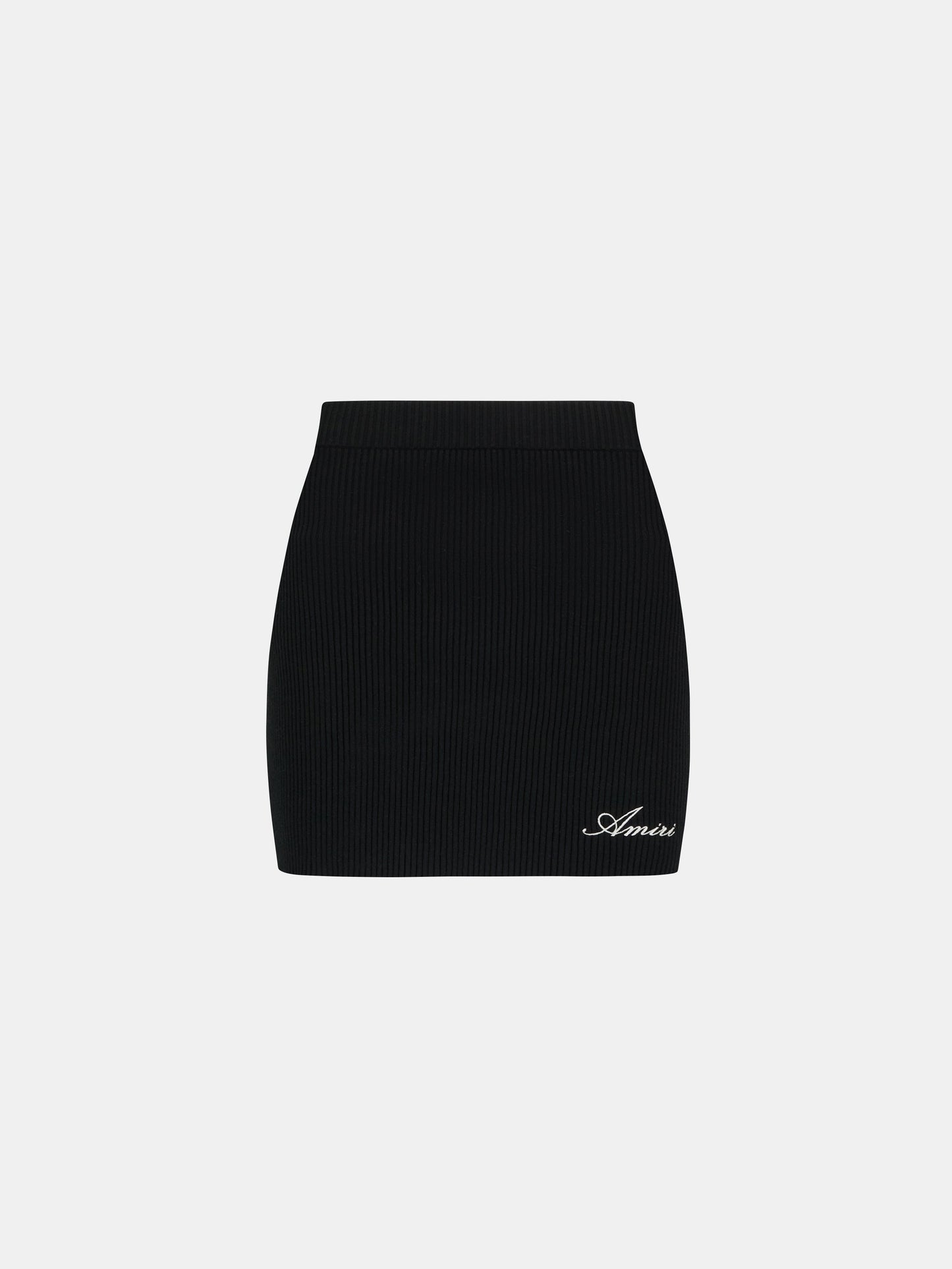 Script Rib Knit Mini Skirt - Black | Amiri Special Offer