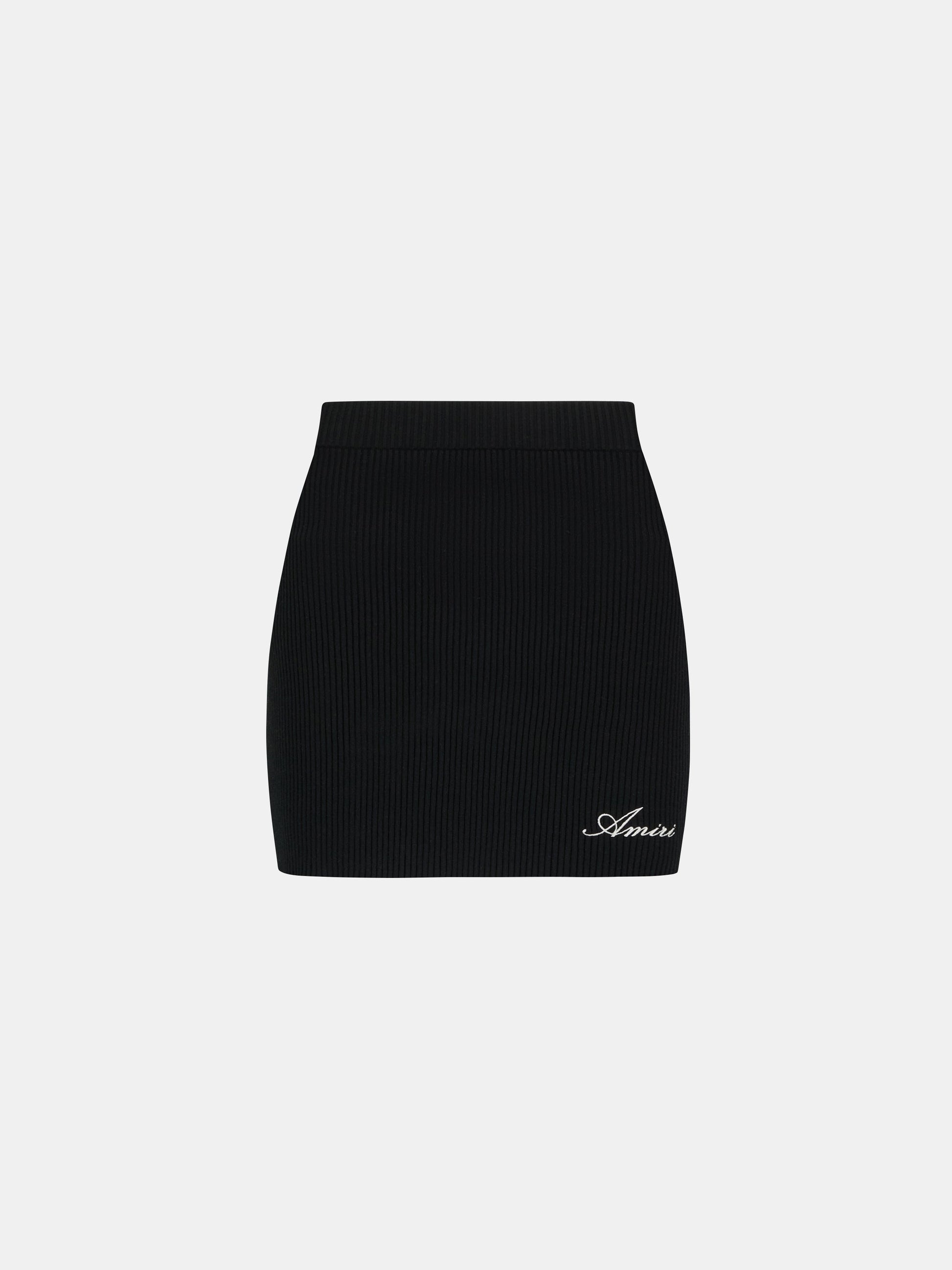 Script Rib Knit Mini Skirt - Black | Amiri Special Offer