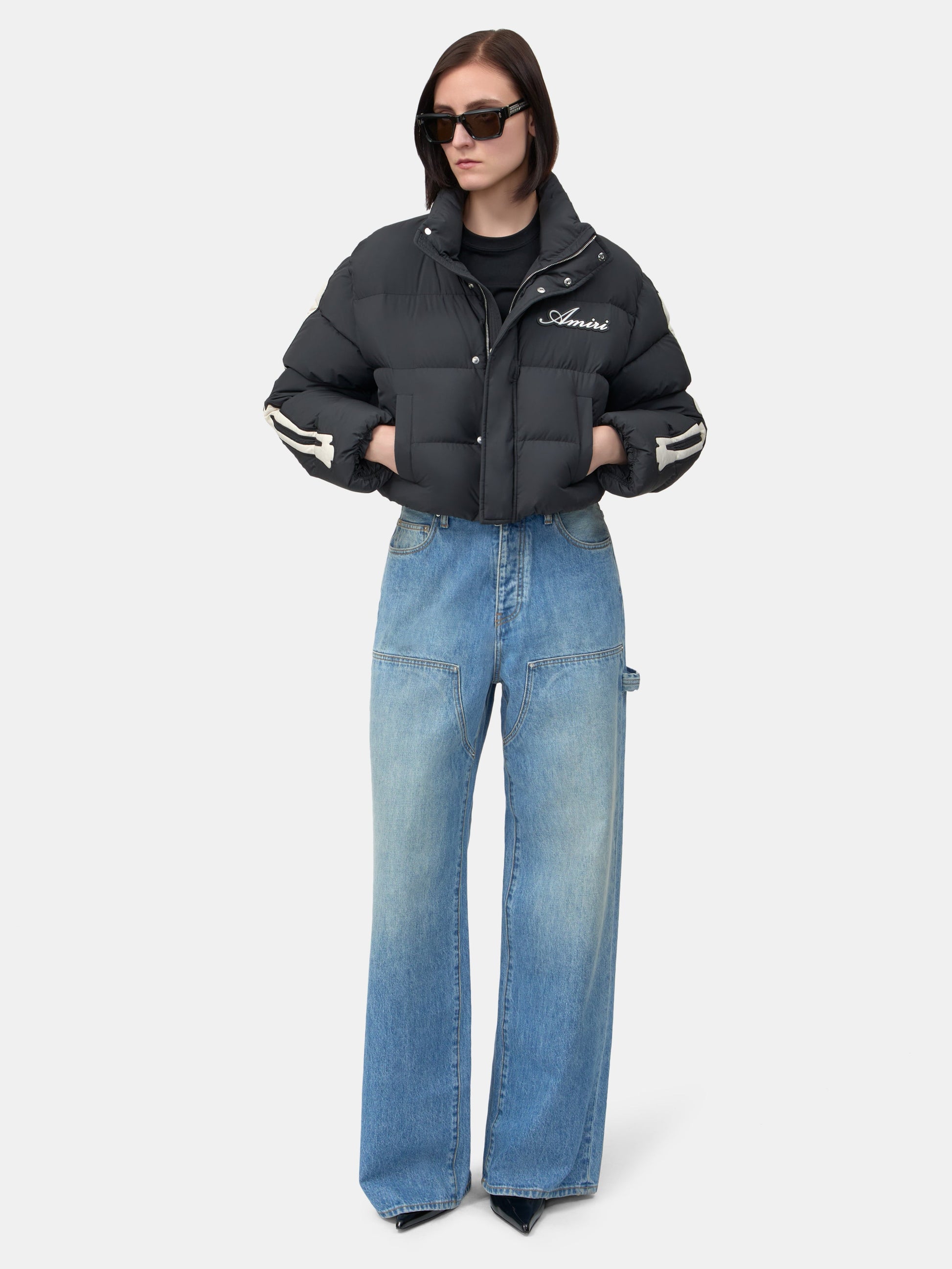 Bones Cropped Down Jacket - Black | Amiri Popular Choice