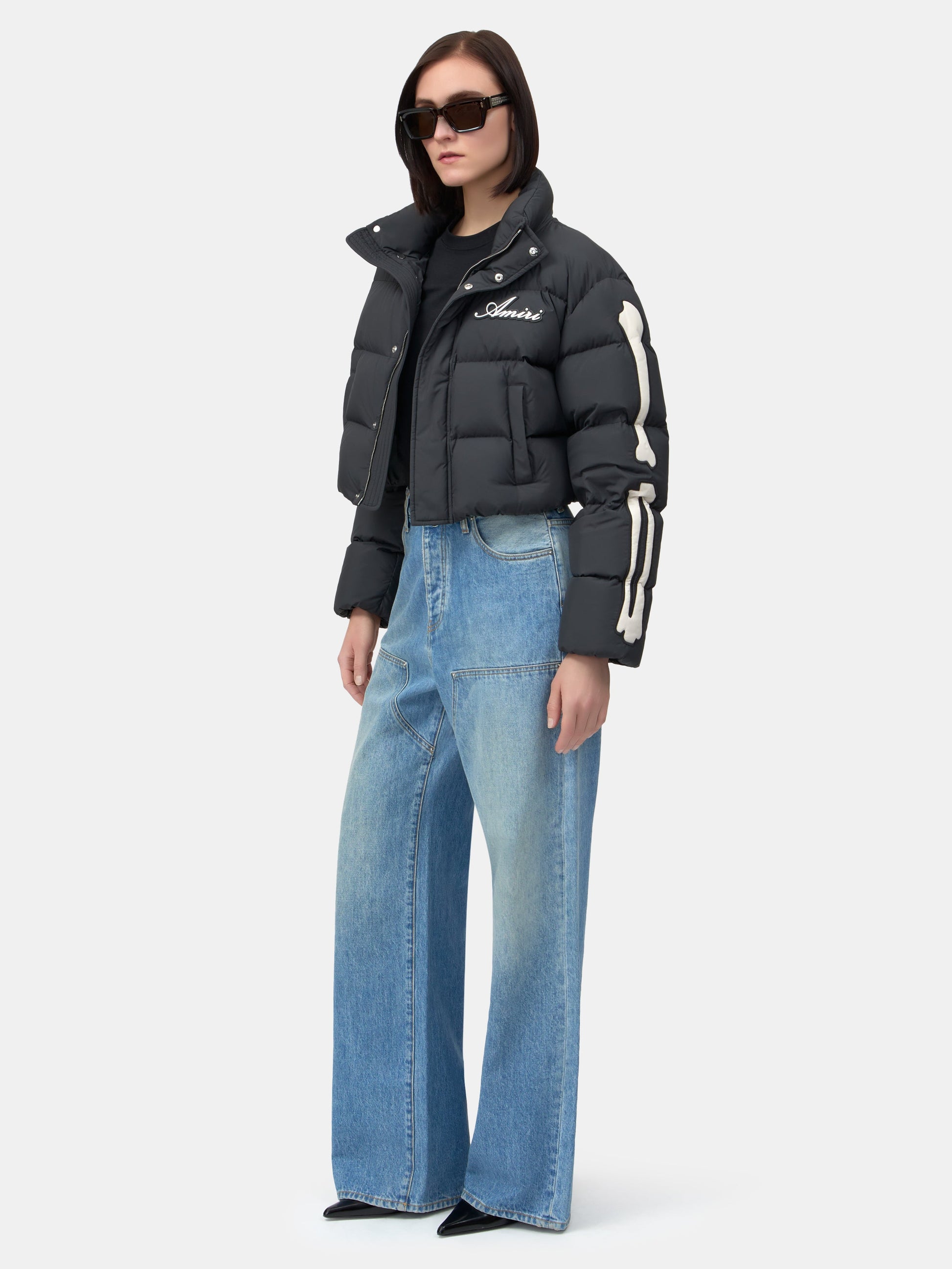 Bones Cropped Down Jacket - Black | Amiri Popular Choice
