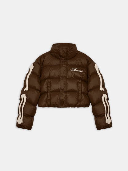 Bones Cropped Down Jacket - Dark Brown | Amiri Best Seller