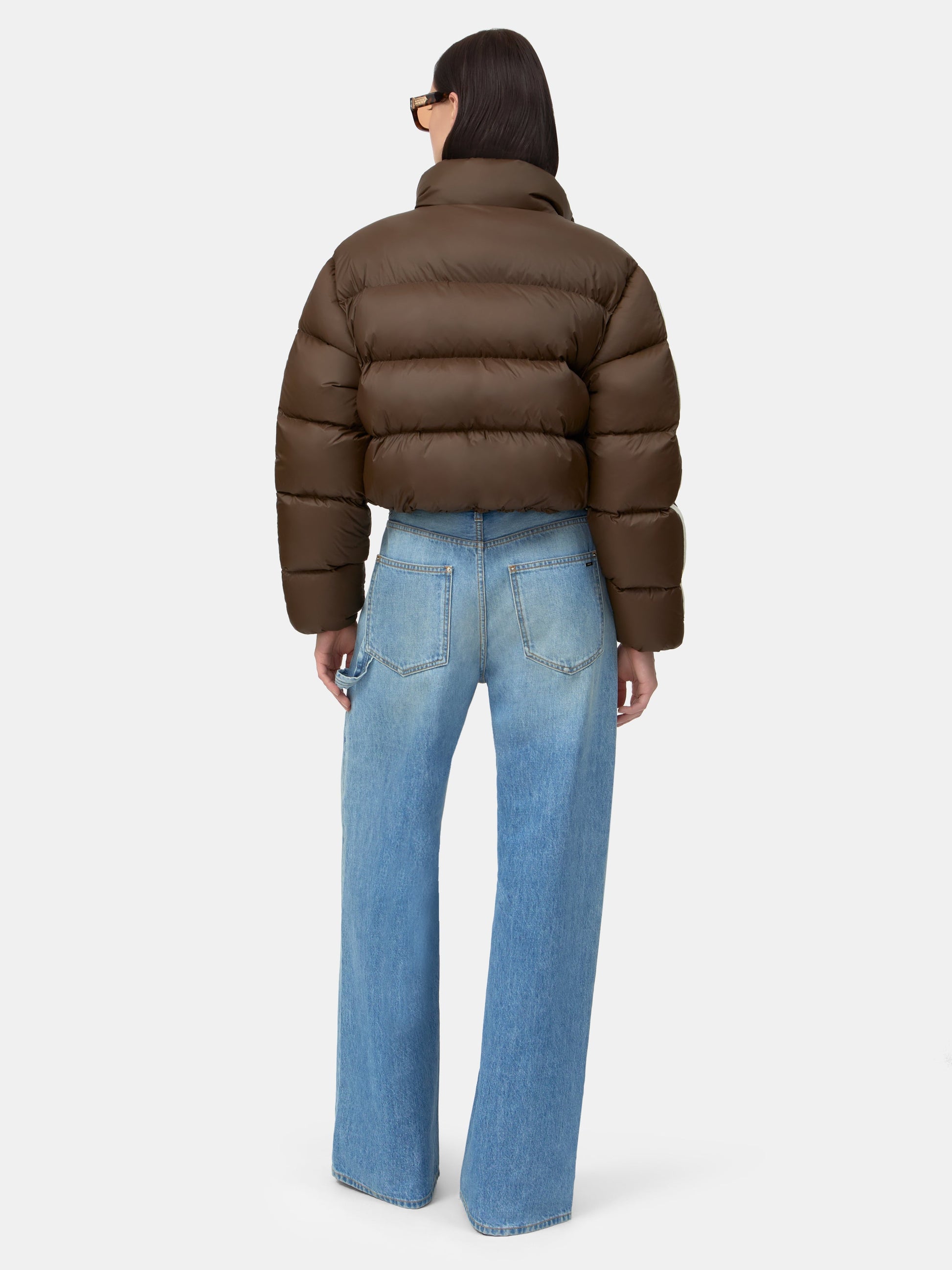 Bones Cropped Down Jacket - Dark Brown | Amiri Best Seller