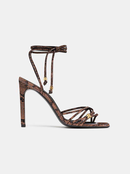 Snake Ma Heeled Sandal - Brown | Amiri Great Deal