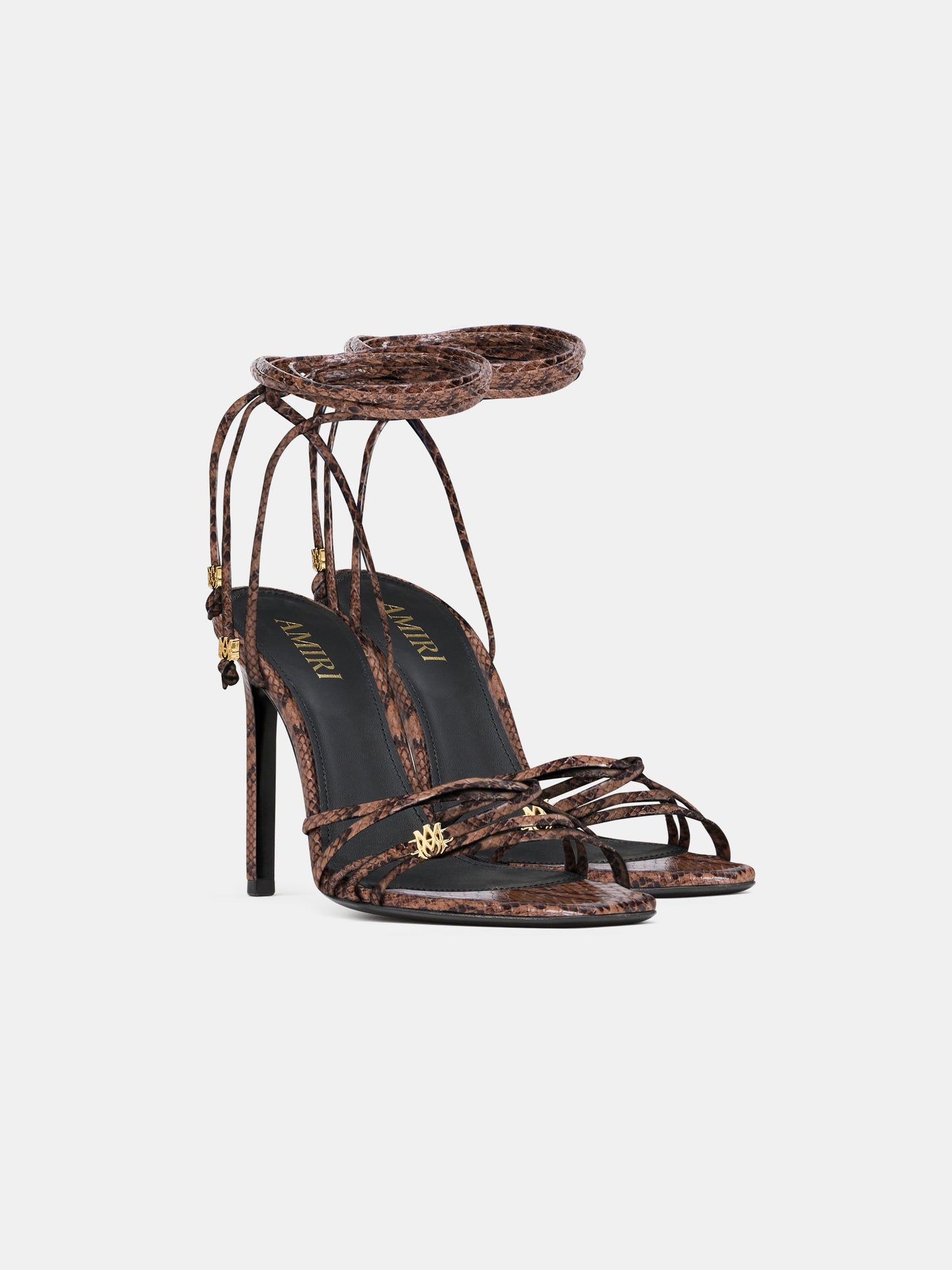 Snake Ma Heeled Sandal - Brown | Amiri Great Deal