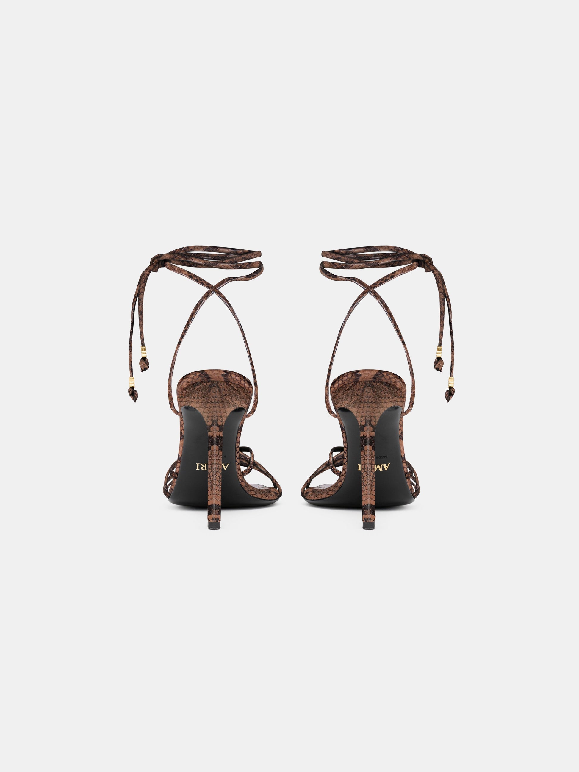 Snake Ma Heeled Sandal - Brown | Amiri Great Deal