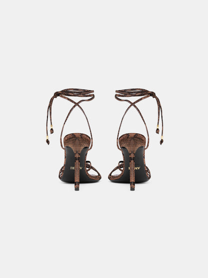 Snake Ma Heeled Sandal - Brown | Amiri Great Deal