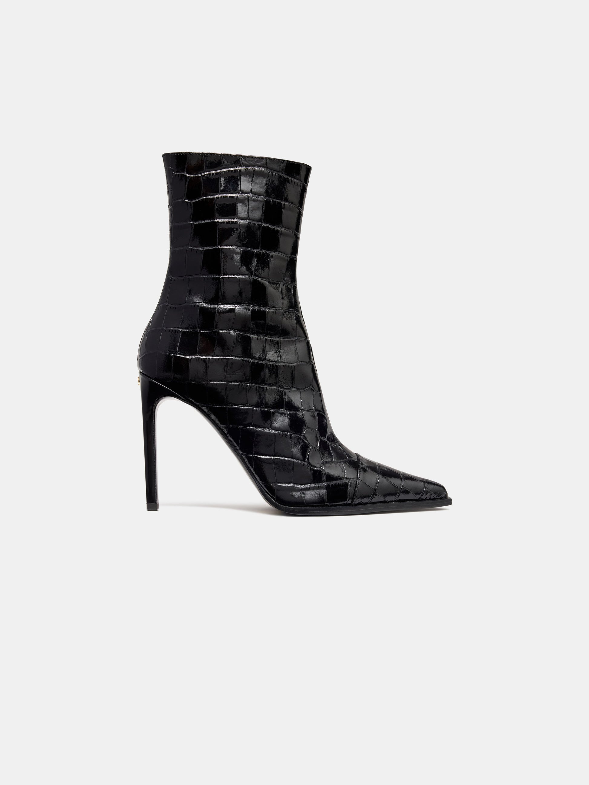 Croc Debossed Ma Stiletto Boot - Black | Amiri Featured
