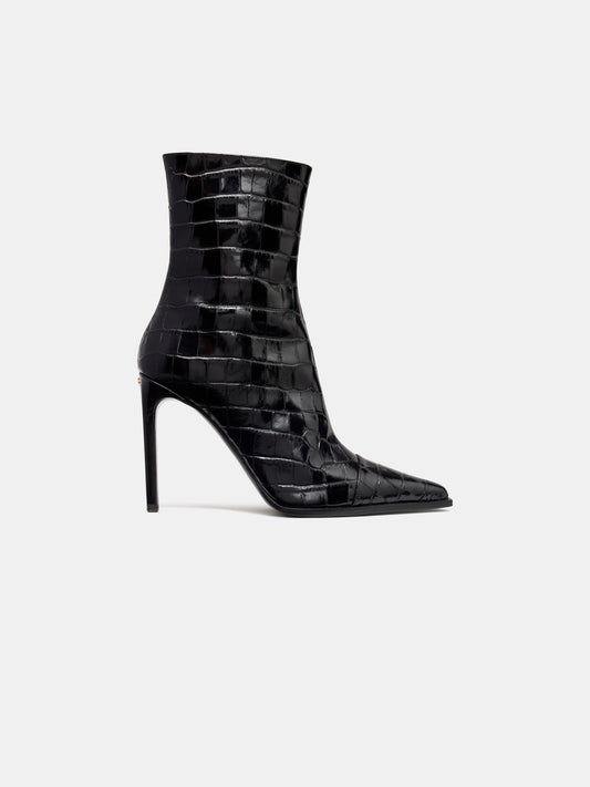 Croc Debossed Ma Stiletto Boot - Black | Amiri Featured